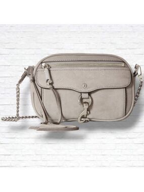 Rebecca Minkoff "Blythe" Grey Suede Crossbody Bag